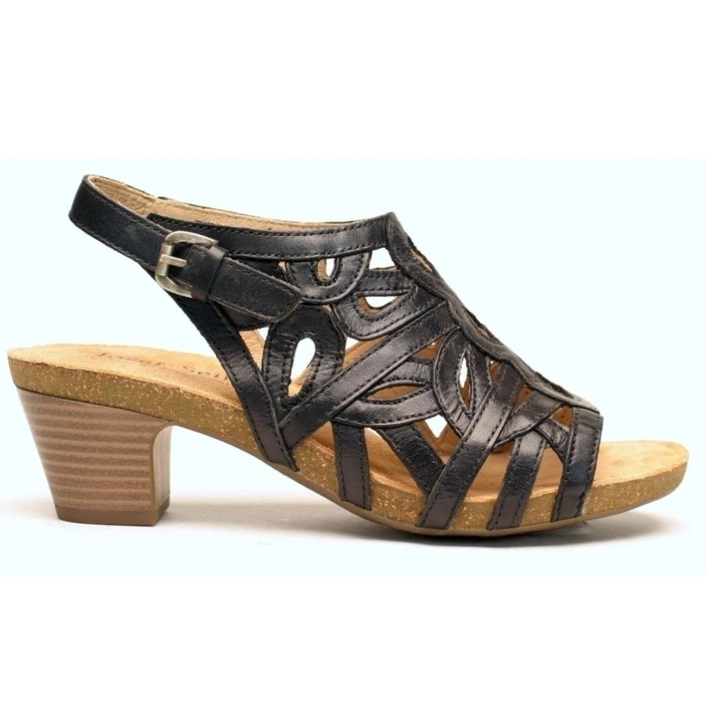 Josef Seibel Women Ruth 03 Comfort Leather Strap Sandals Heels shoes sz 9